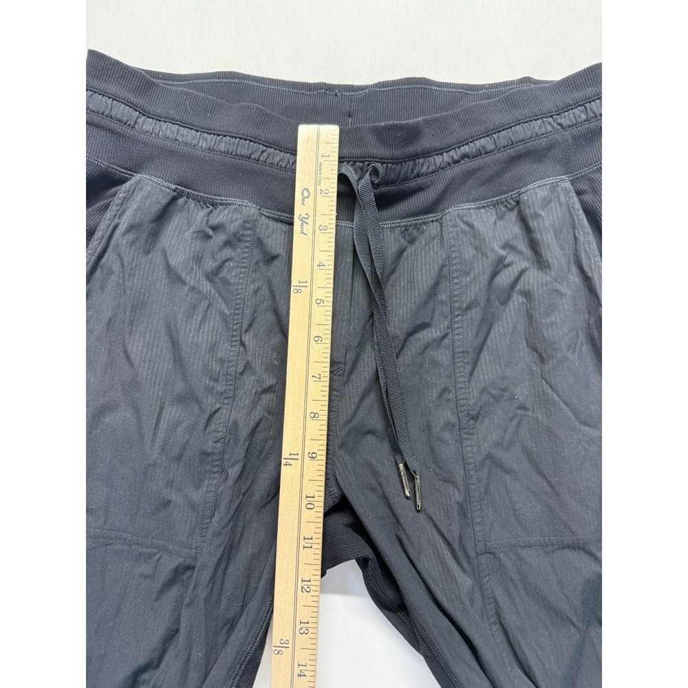 Lululemon Dance Studio Mid Rise Cropped Pants Womens 8 Black Stretch Cinched Hem - Picture 5 of 10